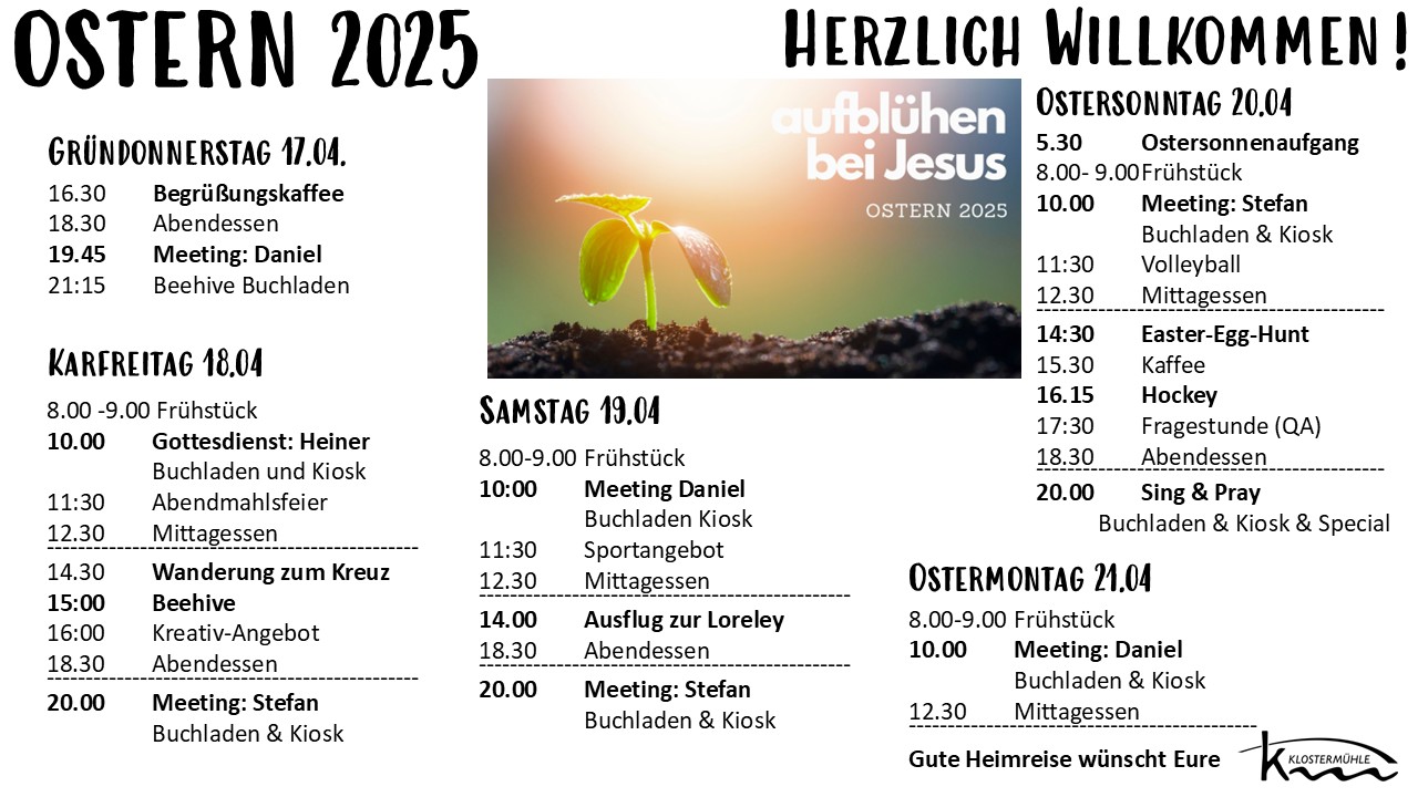 Aushängeplan Ostern 25