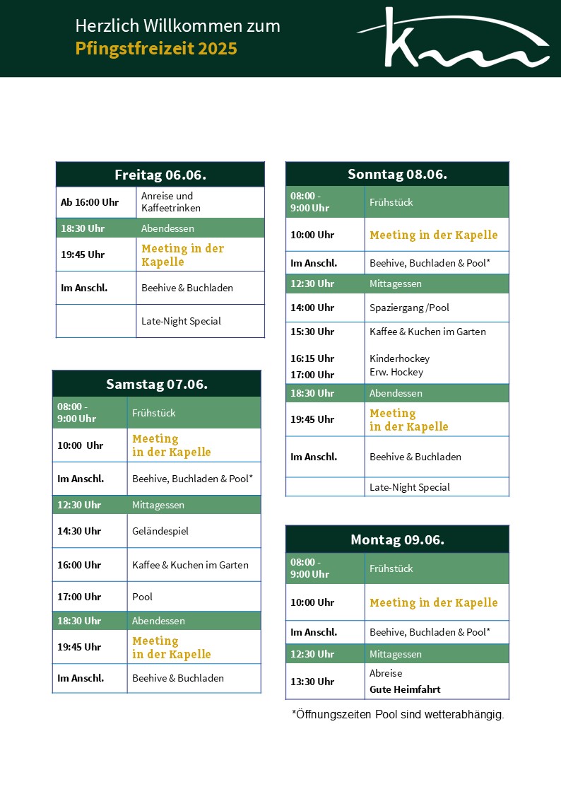 Aushängeplan Fam Pfingsten 2025