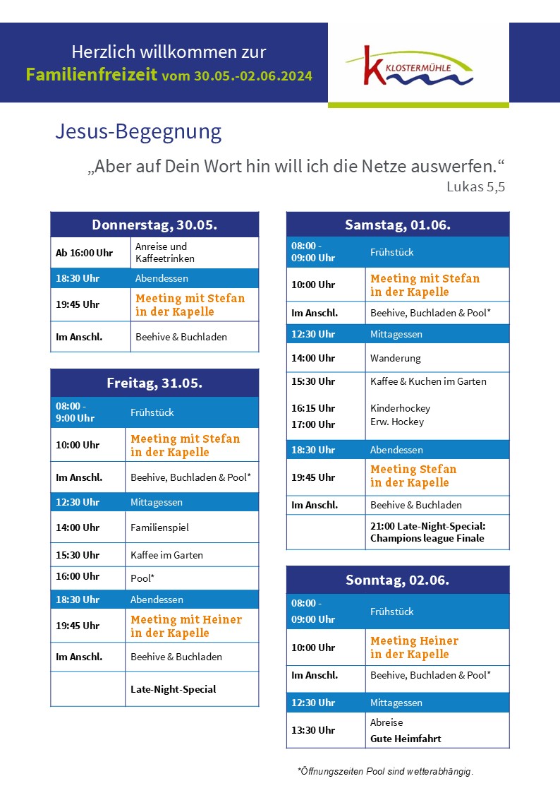 Aushängeplan Fronleichnam 2024